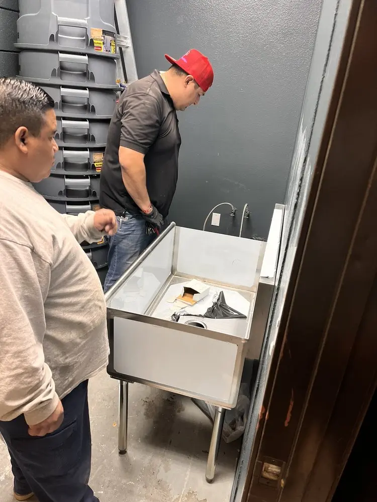 Commercial plumbing and sink installation in Martindale